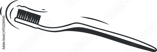 Illustration of a toothbrush emphasizing dental care and oral hygiene for daily routines.