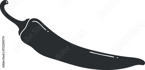 A stylized illustration of a chili pepper perfect for culinary and food-related themes.