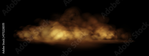 Brown dune explosion with yellow flying sand, dirt clusters, and textured wind effect.