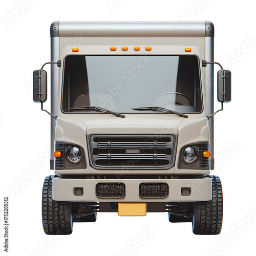 Cargo Transport Van Vector Isolated on Transparent Background