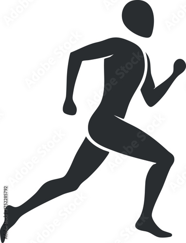 A dynamic silhouette of a runner in motion showcasing athleticism and speed.