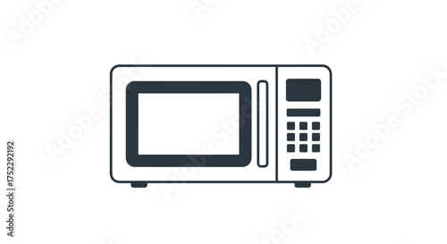 Modern White Microwave Oven with Digital Control Panel.