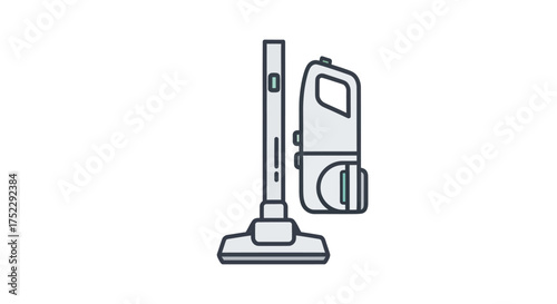 Modern Cordless Stick Vacuum Cleaner with Detachable Canister.