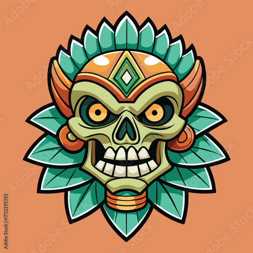 tribal skull fusion vector sheet.eps