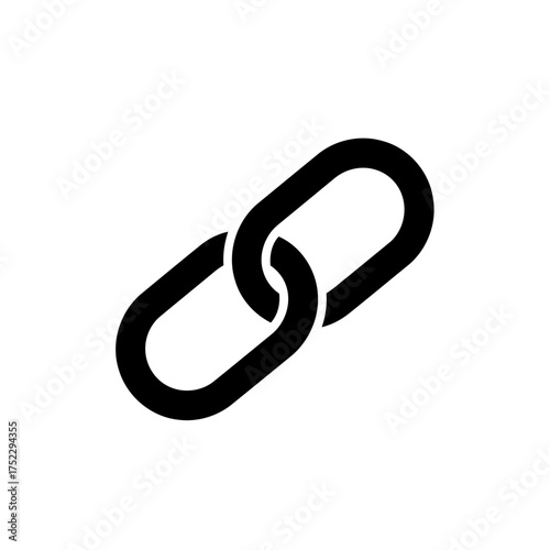 Adobe illustrator of minimalist black chain link, simple connection symbol