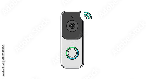 Smart Video Doorbell with Camera and Wi-Fi Connectivity.