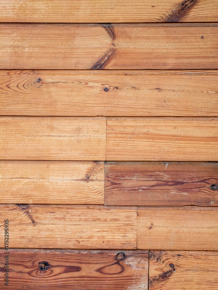 Fototapeta premium Natural wood plank background with rustic grain texture