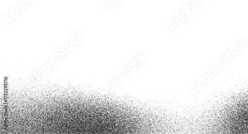 Spray Paint Splatter Texture Illustration: Black Ink Dots Vector