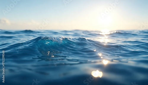 Fototapeta Naklejka Na Ścianę i Meble -  Ocean Blue Wave Reflection