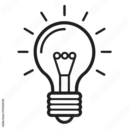 Light bulb outline vector