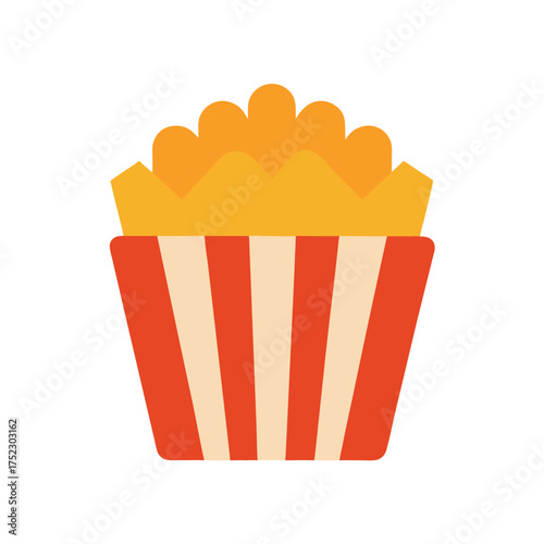 Retro style poutine diner food illustration