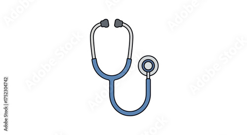 Blue and Silver Medical Stethoscope for Healthcare Professionals.