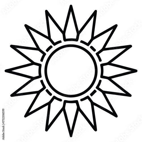 sun outline vector