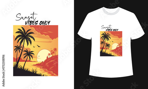 T-shirt design. palm trees silhouette t shirt design. t-shirt design vector for print.vector illustration. quotes for t shirt