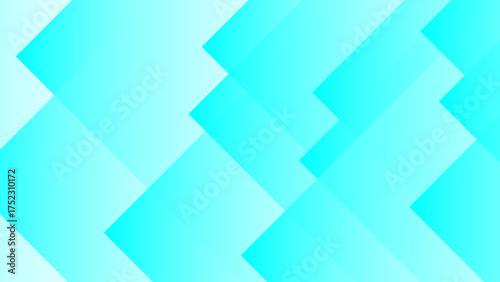 Bright cyan geometric abstract background with diagonal layered shapes creating a dynamic gradient effect. Clean, modern, and minimal design ideal for tech, corporate, or futuristic visuals
