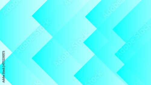Bright cyan geometric abstract background with diagonal layered shapes creating a dynamic gradient effect. Clean, modern, and minimal design ideal for tech, corporate, or futuristic visuals