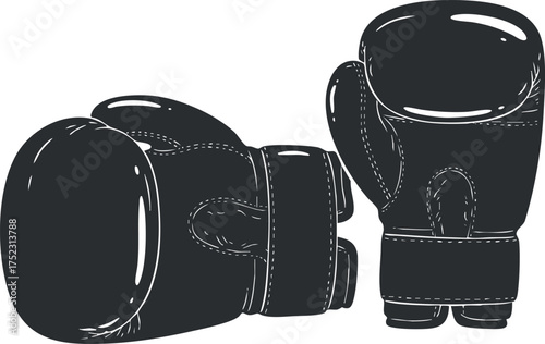 A pair of boxing gloves designed for training and competition in combat sports.