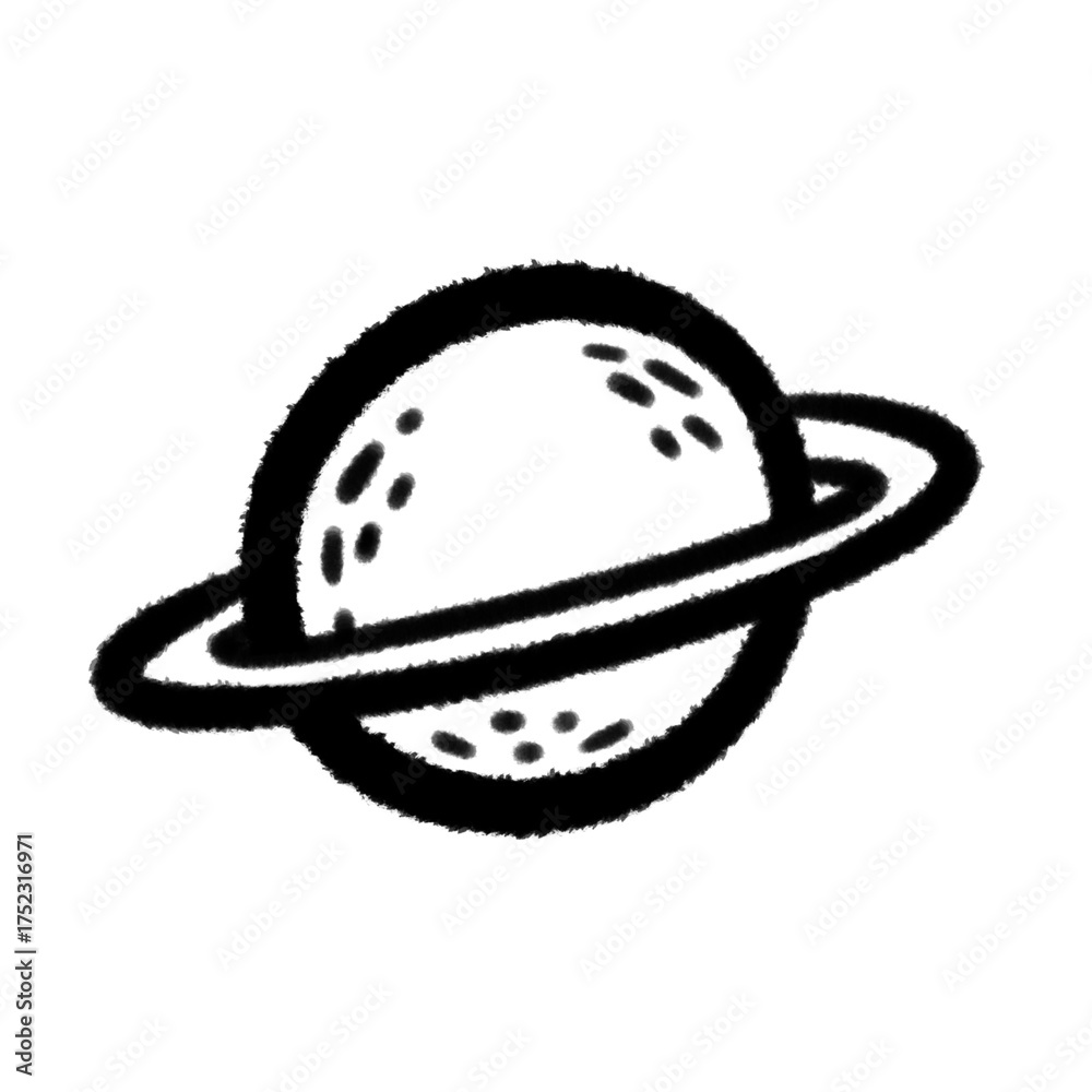 Fototapeta premium saturn neptune png outline, cute cartoon handdraw clipart kids doodle element hand drawn doodle, handwriting clipart, kawaii kids drawing, funny character, childlike sketch, handwritten words,