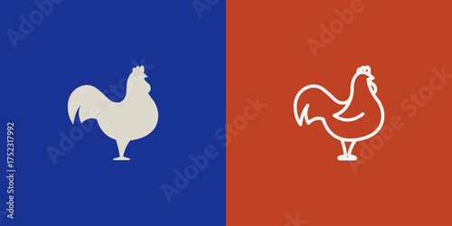 Cute Minimal Chicken Logo Bundle – Simple Rooster and Hen Icon Set for Farm, Food Brand, and Restaurant Design