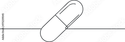 Illustration of a capsule pill symbolizing health and medication for healthcare and pharmacy.