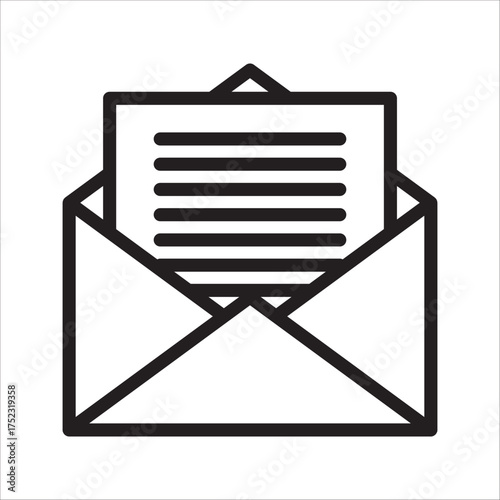 Email icon, Envelope icon, Email icon sign symbol in line icon style, Email symbol for web,