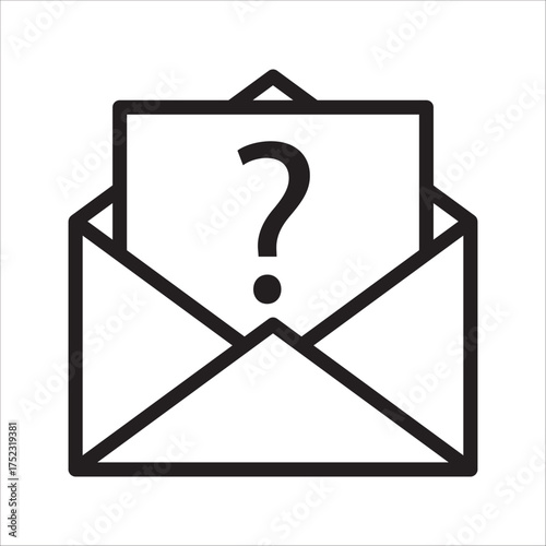 Email icon, Envelope icon, Email icon sign symbol in line icon style, Email symbol for web,