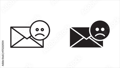 Envelope icons set. Email Vector graphic illustration. 