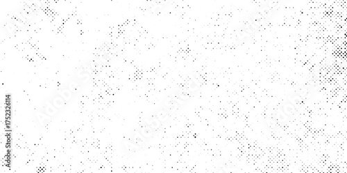 Abstract vector noise. Small particles of debris and dust. Distressed uneven background. Grunge texture overlay with fine grains isolated on white background. Vector illustration.