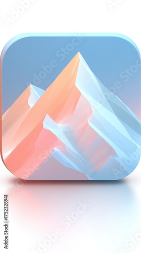 Abstract Mountain Icon - A Modern and Minimalist Design.