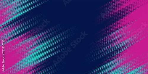 Vector halftone gradient effect. Vibrant abstract background. Retro 80's style colors and textures. Eps10