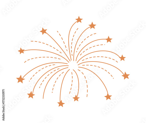 Firework silhouette .Firecracker for Anniversary, New year, Celebrate, Festival illustration