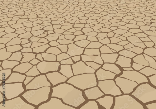 Cracked Earth Surface Texture in Arid Landscape.