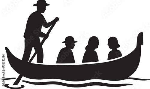 venice carnival silhouette