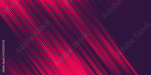 Stylish gradient pink dot circle halo background Line Vector Point form in diagonal angle. Vector Illustration
