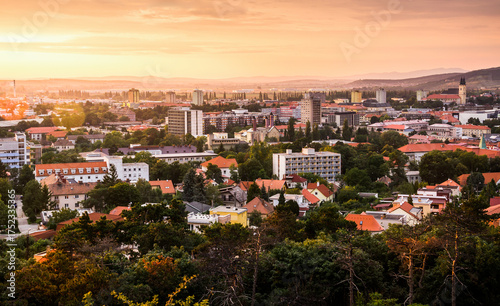 City of Nitra from Above at Sunset