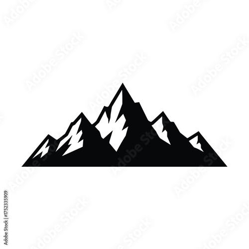 Long Mountain Skyline – Snowy Alpine Ridge Silhouette