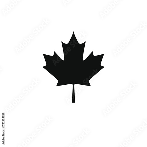 Maple Leaf Silhouette – Canada Symbol Minimal Vector