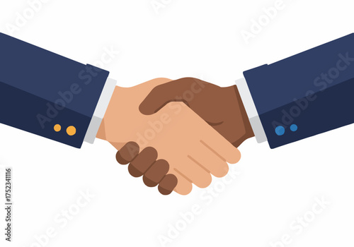 Diverse business professionals sealing a deal with a firm handshake symbolizing partnership, trust, and successful collaboration for modern enterprises.