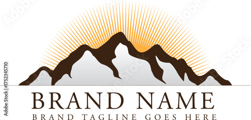 Snow covered mountains with sunrise