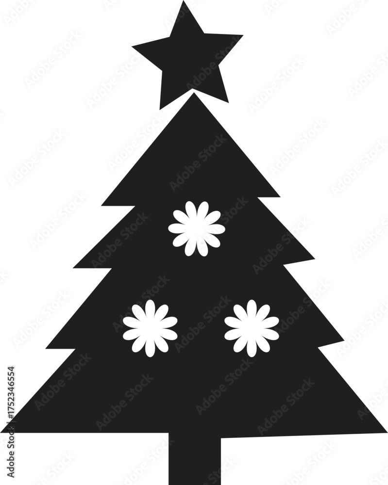 Fototapeta premium christmas tree vector illustration