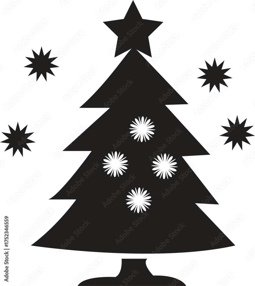 Obraz premium vector christmas tree