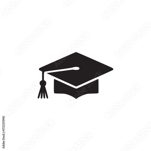 Illustration of a graduation cap, symbolizing academic achievement, educational attainment, and the successful completion of studies and learning