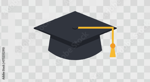 Symbol of academic achievement a classic graduation cap with golden tassel ready to represent educational success and future aspirations for commencement ceremonies and learning