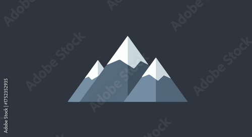Majestic mountain peaks with snow caps evoke a sense of adventure and natural beauty, perfect for travel inspiration and outdoor branding projects.