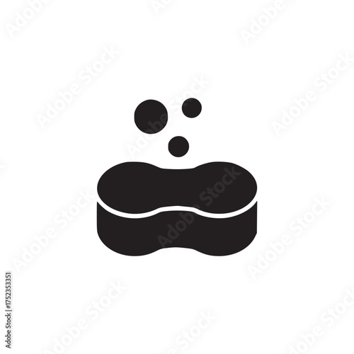 Vector art of sponge icon cleaning tool, washing equipment, household supply, hygiene and sanitation, vector illustration for cleaning service or housekeeping