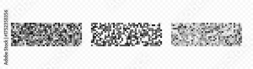 Censor blur horizontal pixel mosaic effect PNG. Grey background censorship texture design