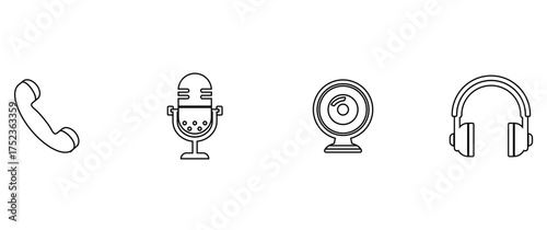 audio set icon set