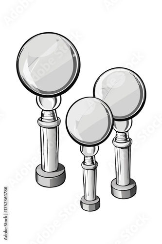 Three crystal ball trophies for winning prize