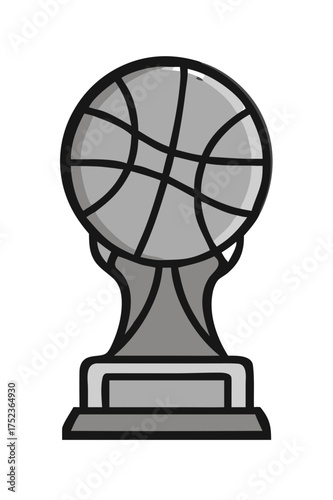 Basketball trophy icon for sport competition