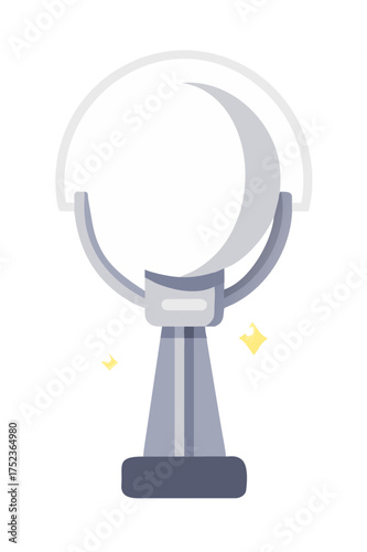 Crystal ball with moon inside, magic concept